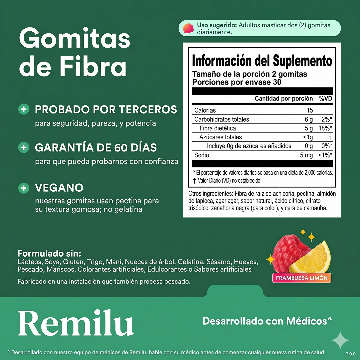 Remilu Fibra Gummies Digestivas